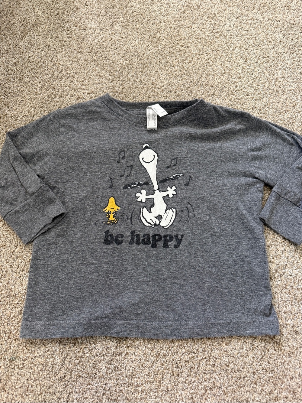 Peanuts Snoopy Be Happy Long Sleeve Tee